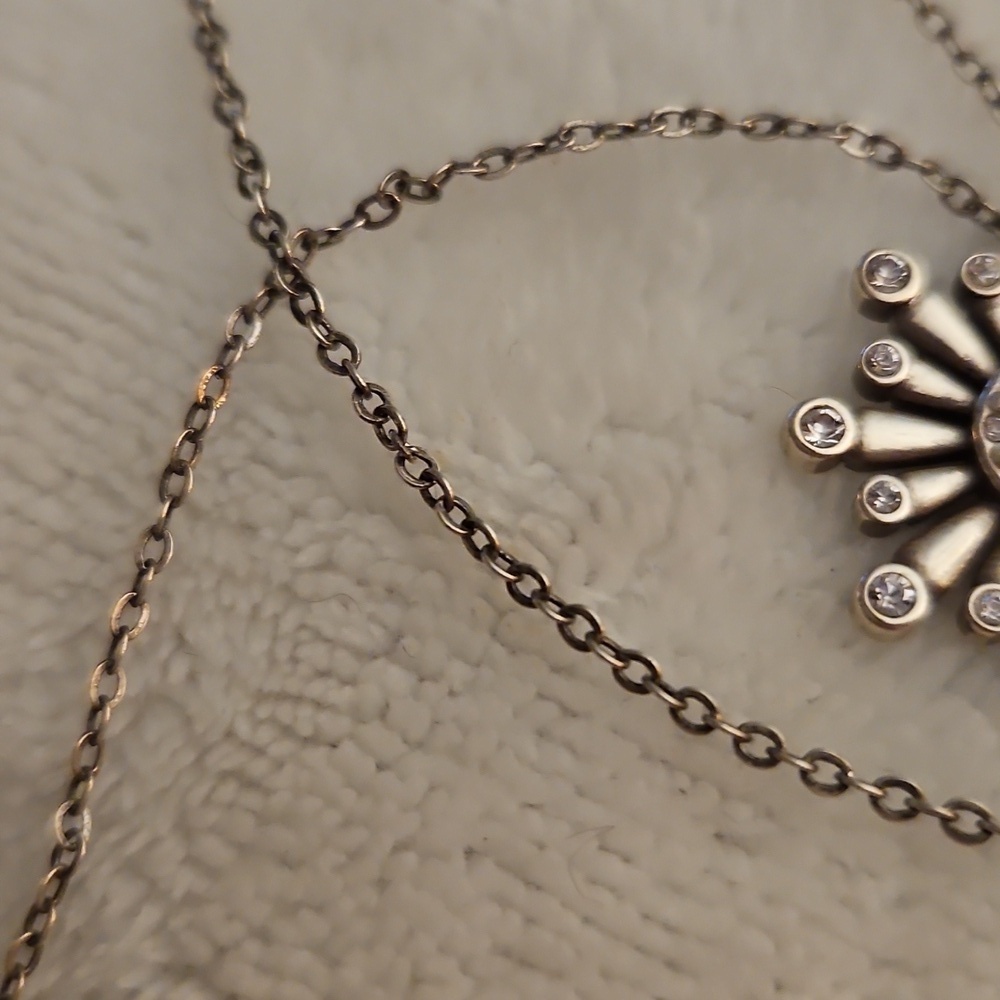 BRIGHTON Mira Silver Sunburst Crystal Pendant Necklace - Picture 10 of 10
